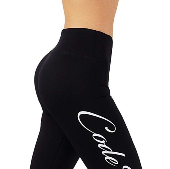 Yoga Power Dry-Fit Word Print Compress - Picture 3 of 3